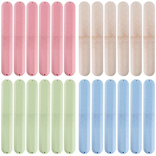 Hedume 28 Pack Travel Toothbrush Case Portable Dustproof Breathable Toothbrush Holder for Travel Business Home Camping S