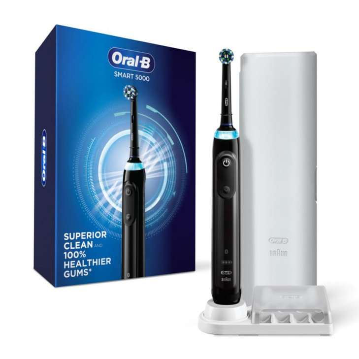 OralB Pro 5000 Smartseries Power Rechargeable Electric Toothbrush with Bluetooth Connectivity Black Edition