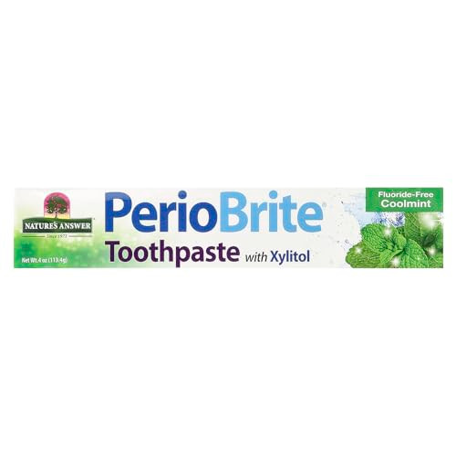 Natures Answer Periobrite Toothpaste 4 Ounce Whitens Teeth Freshens Breath Removes Plaque Minimizes Dry Mouth
