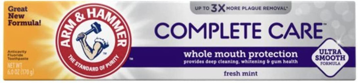 ARM HAMMER Complete Care Fluoride Anticavity Toothpaste Fresh Mint 6 oz Pack of 2