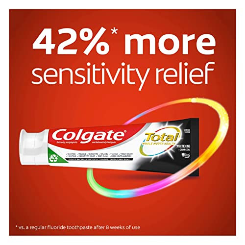 Colgate Total Whitening Charcoal Toothpaste 10 Benefits Including Sensitivity Relief and Teeth Whitening Toothpaste 48 o