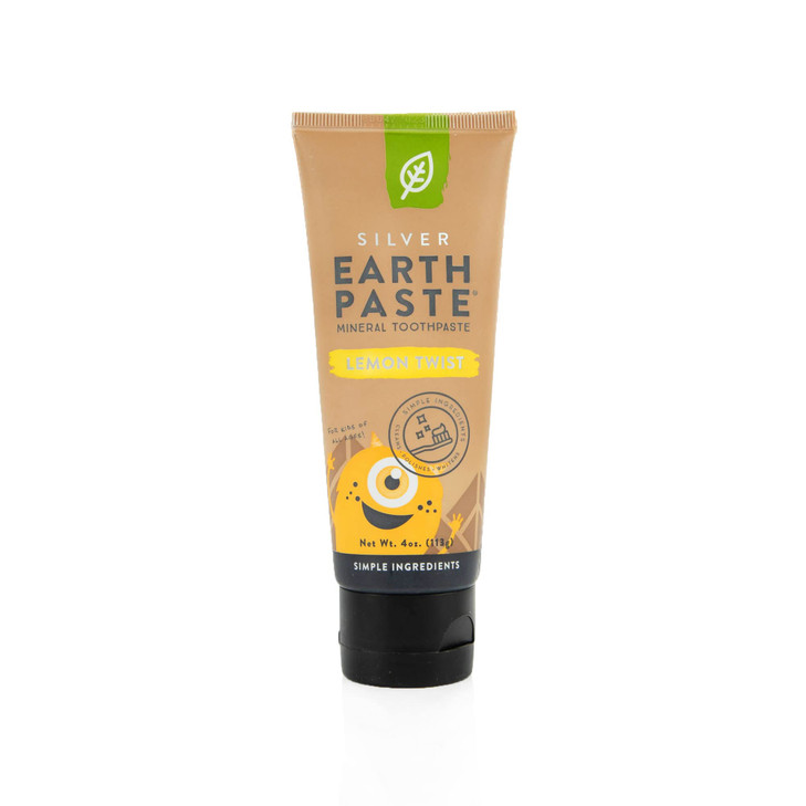 Redmond Earthpaste with Silver Natural NonFluoride Toothpaste 4 Ounce Tube Lemon Twist
