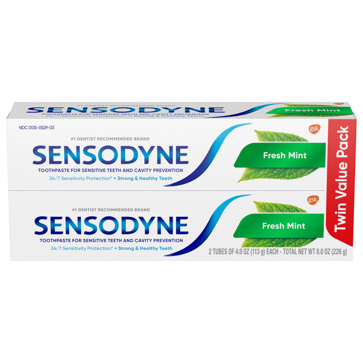 Sensodyne Fresh Mint Sensitive Toothpaste ADA Accepted Toothpaste for Cavity Prevention and Sensitive Teeth Treatment 4
