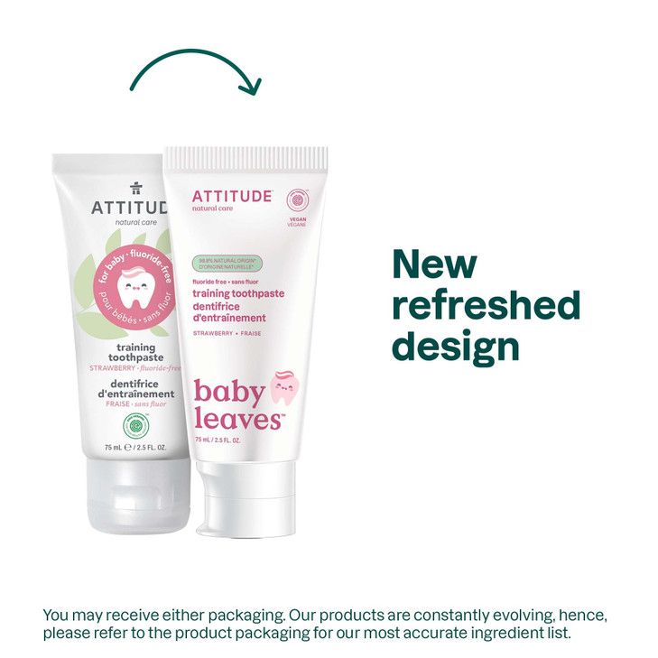 Attitude Baby and Child FluorideFree Training Toothpaste Naturally Derived Ingredients Vegan EWG Verified Strawberry 26