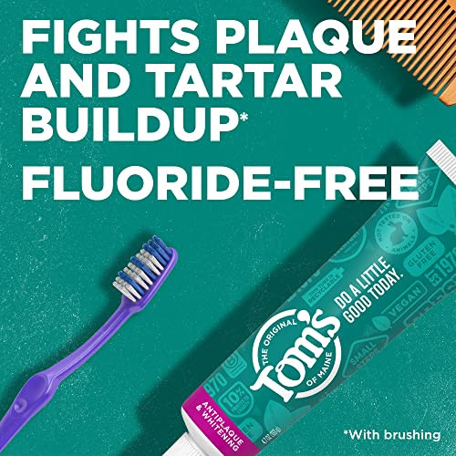 Toms of Maine FluorideFree Antiplaque Whitening Natural Toothpaste Spearmint 55 oz