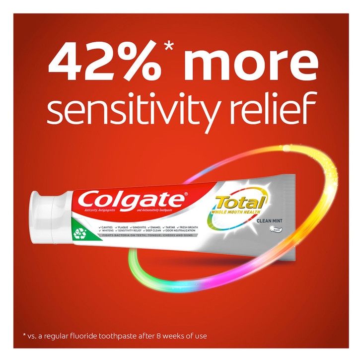 Colgate Total Toothpaste Clean Mint 96 Ounce 2Pack