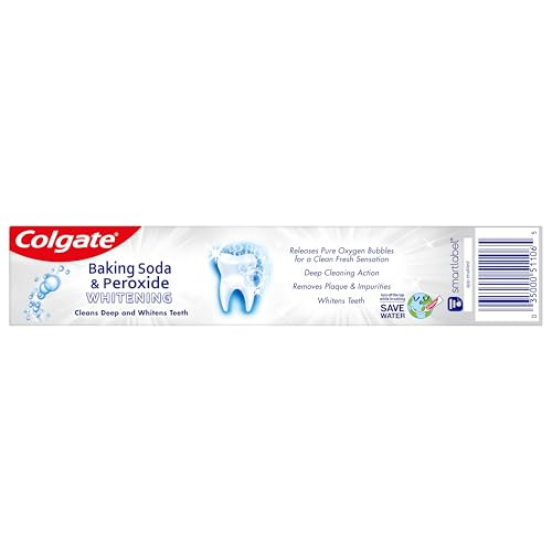 Colgate Baking Soda and Peroxide Toothpaste Whitening Baking Soda Toothpaste Brisk Mint Flavor Whitens Teeth Fights Cavi