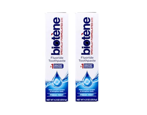 biotne Gentle Formula Fluoride Toothpaste Fresh Mint 43 oz Pack of 2