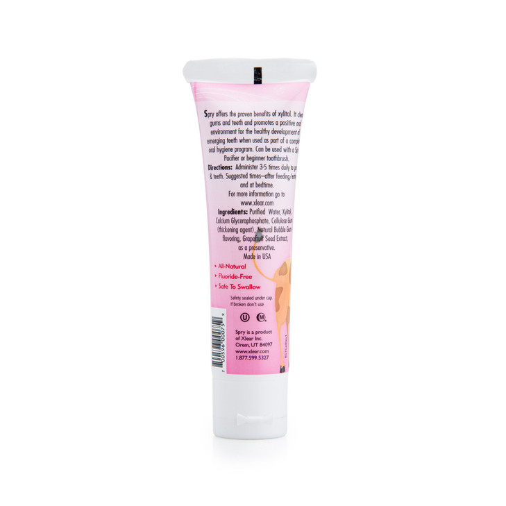 Spry Natural Xylitol Toothpaste for Baby Toddler Kids Age 3 Months Up Fluoride Free Tooth Gel Support Development of Eme