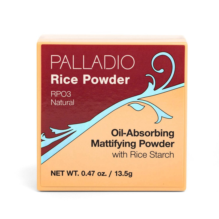 Palladio, Rice Powder Loose Setting Powder Absorbs Oil Leaves Face Looking and Feeling Smooth Helps Makeup Last Longer For a Flawless Fresh Look, Nat online at globaldelivered
