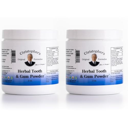 Christophers Original Formulas Herbal Tooth Gum Powder Natural Oral Care Powder PlantBased Alternative to Toothpaste Pac