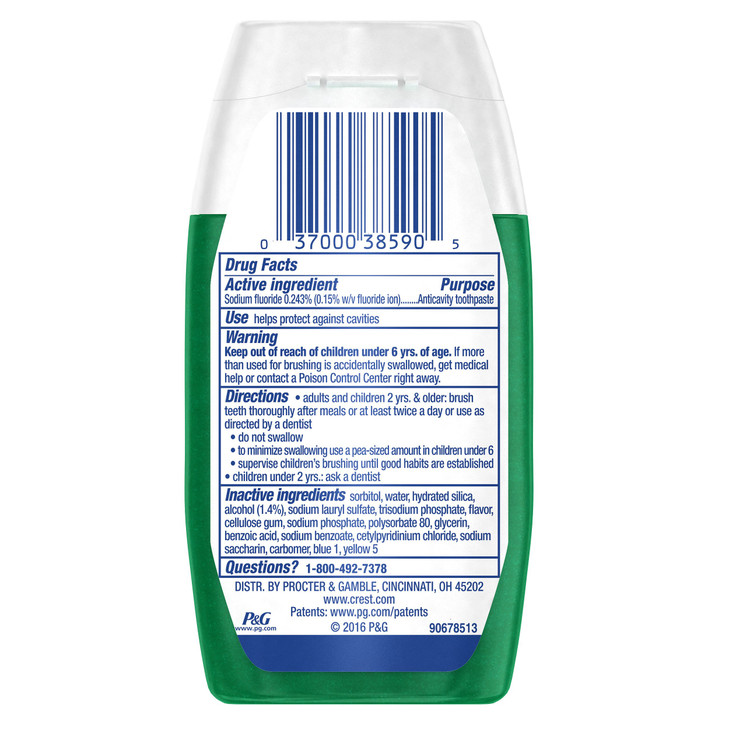 Crest Complete Whitening Plus Scope MultiBenefit Fluoride Liquid Gel Toothpaste Minty Fresh 46 Ounce Pack of 6