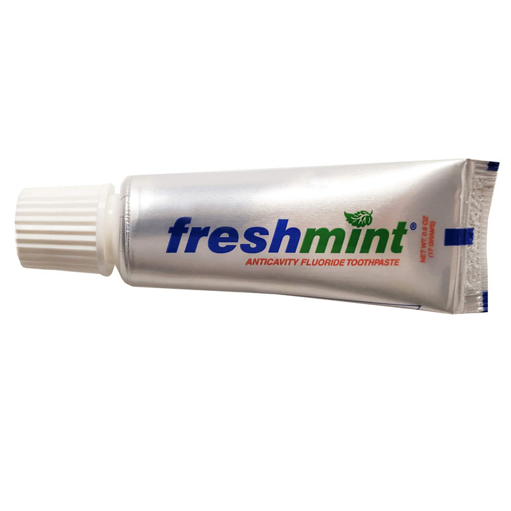 144 Tubes of Freshmint 06 oz Anticavity Fluoride Toothpaste Metallic Tube Tubes do not have Individual Boxes for Extra S