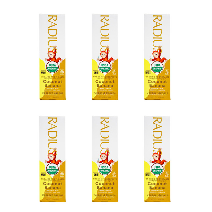 RADIUS USDA Organic Kids Toothpaste 3oz Non Toxic ChemicalFree GlutenFree Designed to Improve Gum Health for Childrens 6