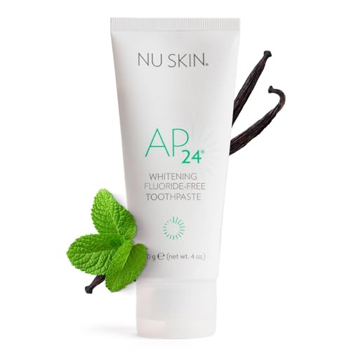 Nu Skin AP 24 Whitening Fluoride Free Toothpaste AP 24 Blend Vanilla Mint Flavor Brightens Teeth Removes Surface Stains
