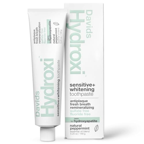 Davids Hydroxi Fluoride Free Nano Hydroxyapatite Toothpaste for Remineralizing Enamel Sensitive Relief Whitening Antipla