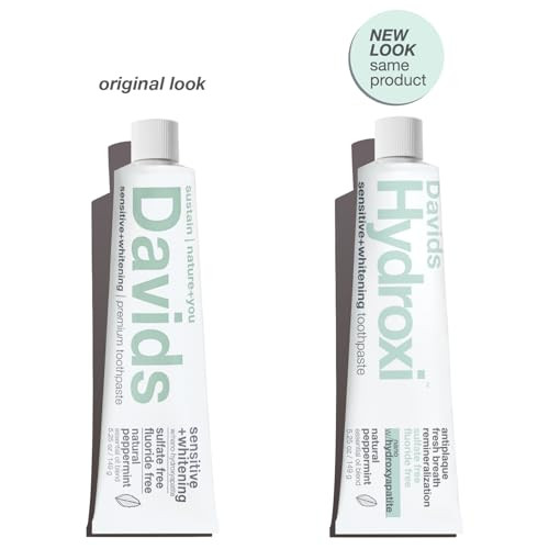 Davids Hydroxi Fluoride Free Nano Hydroxyapatite Toothpaste for Remineralizing Enamel Sensitive Relief Whitening Antipla