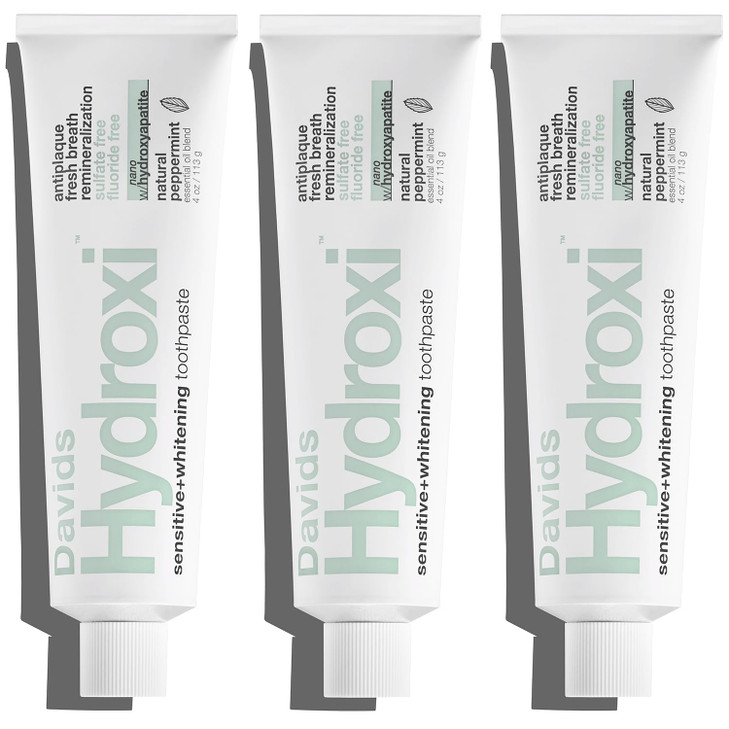Davids Hydroxi Fluoride Free Nano Hydroxyapatite Toothpaste for Remineralizing Enamel Sensitive Relief Whitening Antipla