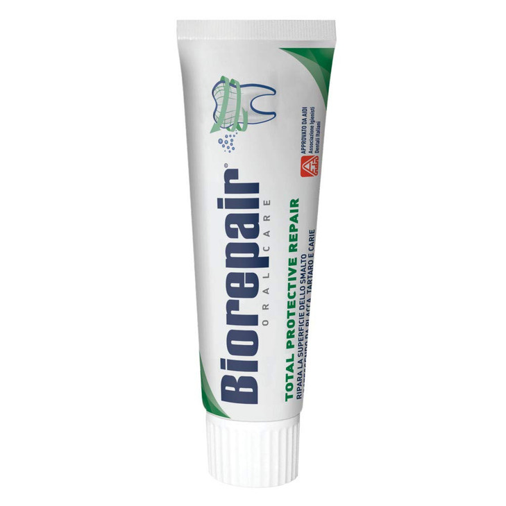 BiorepairTotal Protective Repair Toothpaste with microRepair 25 Fluid Ounce 75ml Tube Italian Import