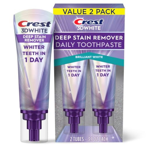Crest 3DWhite Brilliance Deep Stain Remover Brilliant White Toothpaste 31oz2pk