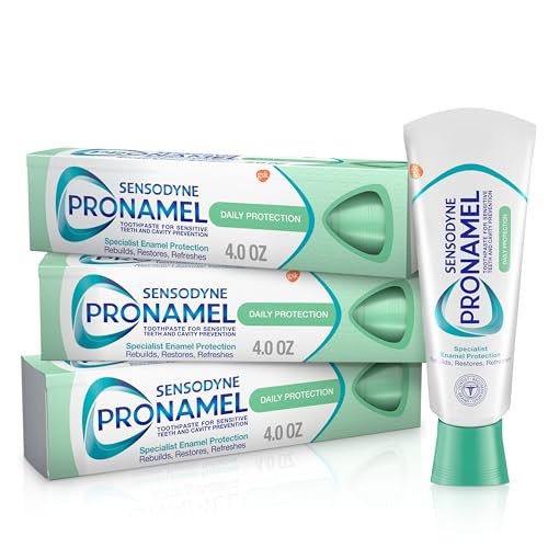 Sensodyne Pronamel Daily Protection Enamel Toothpaste for Sensitive Teeth Mint Essence 4 oz Pack of 3