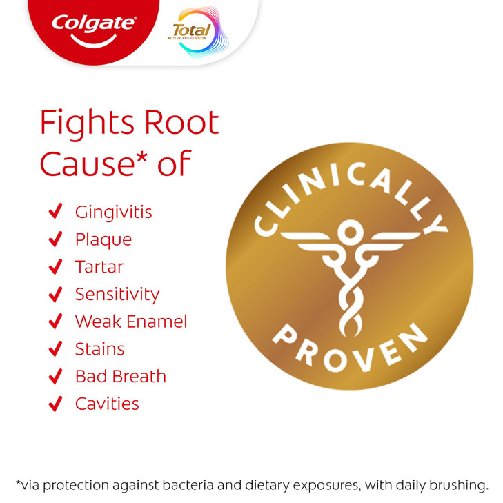 Colgate Total Whitening Toothpaste Paste 51 oz 2 Pack Fluoride Antibacterial for Plaque Gingivitis Sensitivity Stain Rem