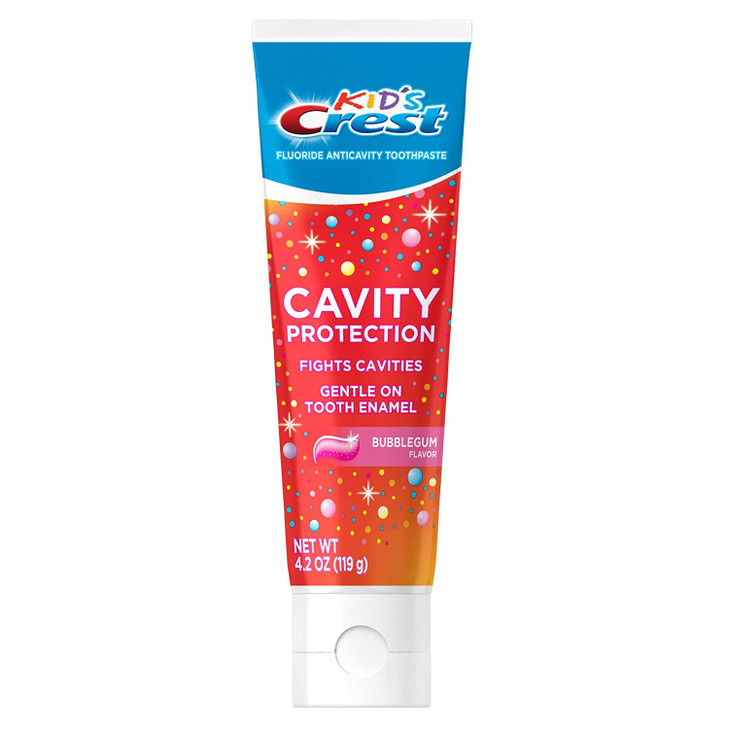 Kids Crest Cavity Protection Bubblegum Flavor Toothpaste Gel Formula 42 oz