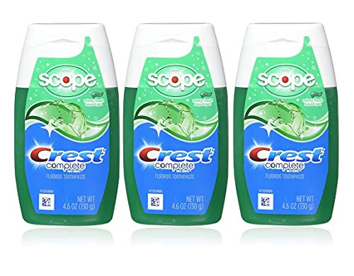 Crest Complete Whitening Plus Scope Tartar Control Toothpaste Minty Fresh Liquid Gel 46 Oz 130g 3