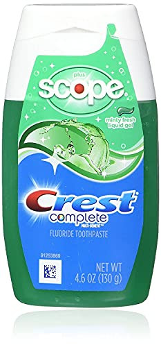 Crest Complete Whitening Plus Scope Tartar Control Toothpaste Minty Fresh Liquid Gel 46 Oz 130g 3