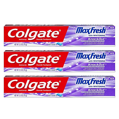 Colgate Max Fresh Knockout Gel Toothpaste 25 Ounce Pack Of 3
