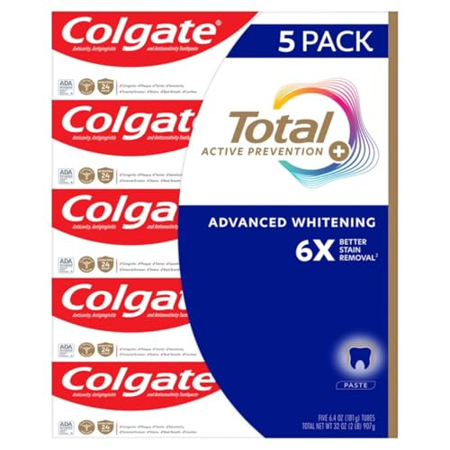 Colgate Total SF Advanced Whitening Toothpaste 64 Ounce Pack of 5
