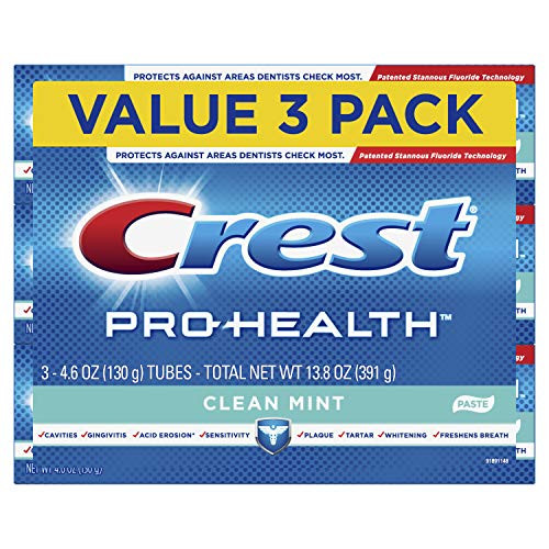 Crest ProHealth Smooth Formula Toothpaste Clean Mint 46 oz Pack of 3 Packaging May Vary