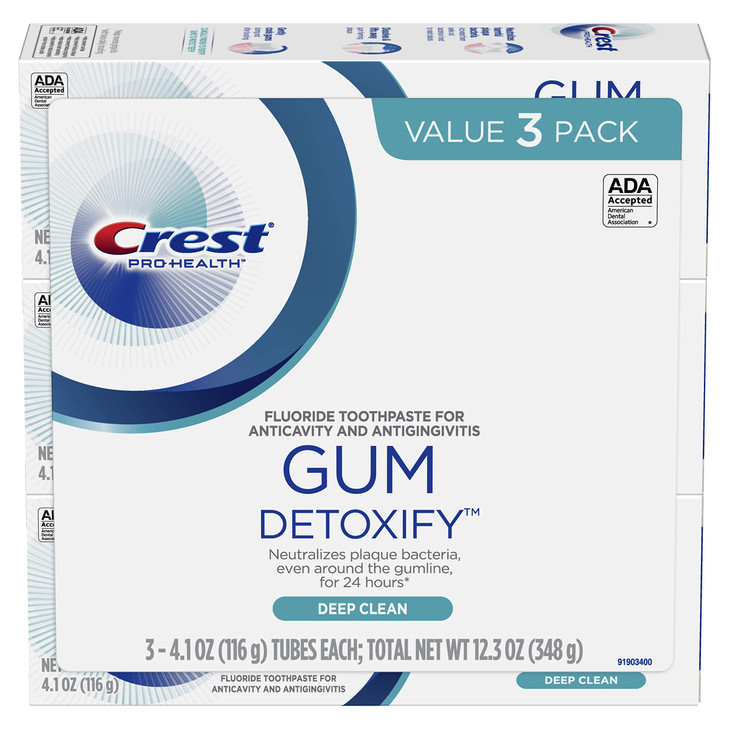 Crest Toothpaste Gum Detoxify Deep Clean 41 Oz Pack of 3