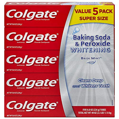 Colgate Baking Soda and Peroxide Whitening Toothpaste 5 pk8 oz