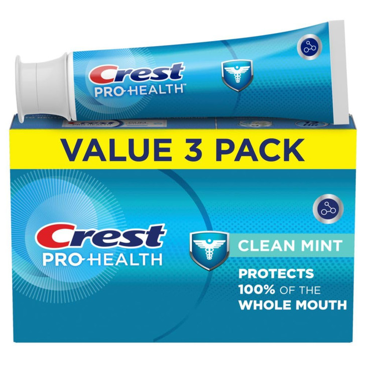 Crest ProHealth Clean Mint Toothpaste 43oz Triple Pack