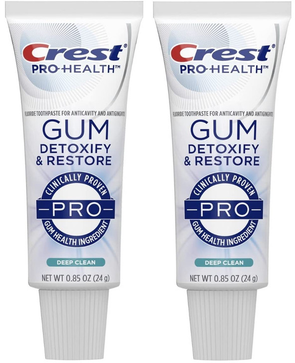 Crest Gum Detoxify Restore PRO Toothpaste Deep Cleean 085oz 24g Pack of 2