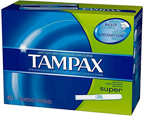 Tampax Super Absorbency cardboard Tampons 40 Count