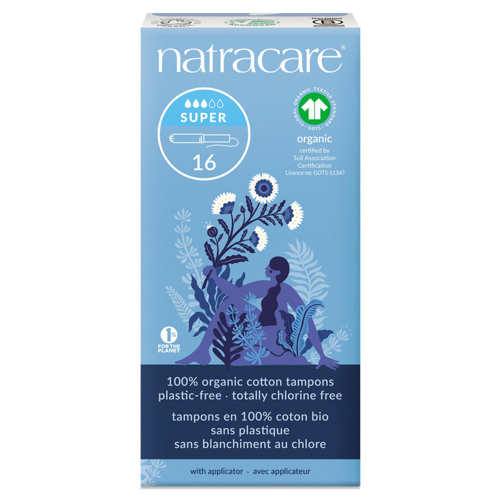 Natracare Organic Cotton Tampons Super 16 Count