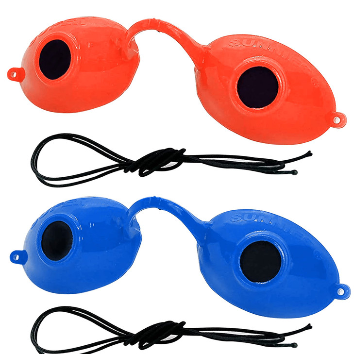Super Sunnies UV Eye Protection FDA compliant Tanning Goggles Eyeshields 2 Pairs in Random Colors