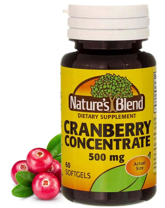 Nature's Blend Cranberry Concentrate 500 mg 60 Sgels