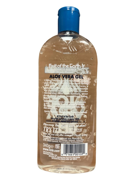 Fruit of the Earth Part 71661000120 Moisturizing Aloe Vera Gel 12oz Each