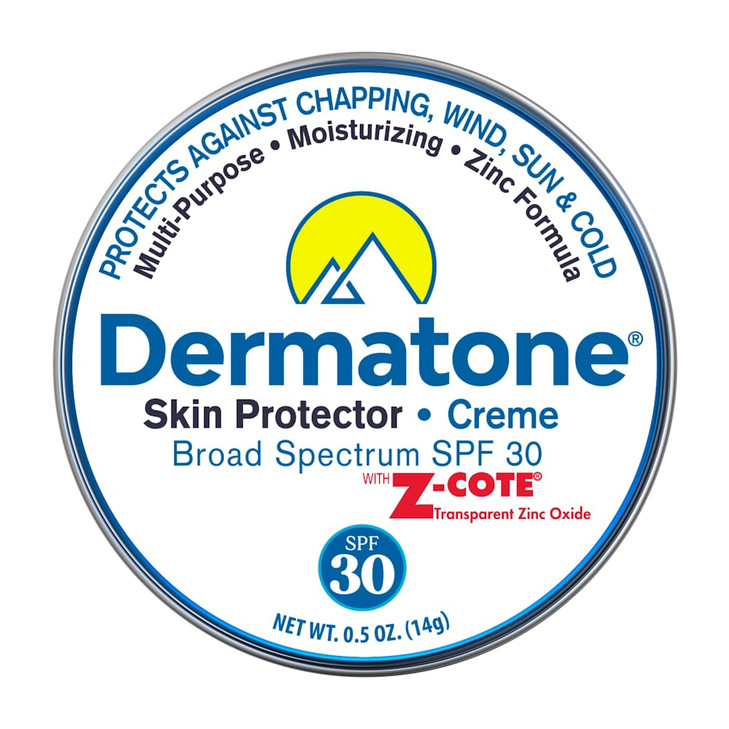 Dermatone Skin Protector wZinc Skin Balm for Face Lips Barrier Cream for Sun Wind Cold SPF 30 Zinc Sunscreen Moisturize