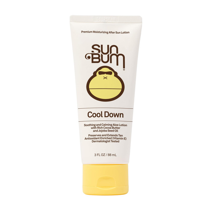 Sun Bum Cool Down Aloe Vera Lotion Vegan After Sun Care with Cocoa Butter to Soothe and Hydrate Sunburn Travel Size 3 oz
