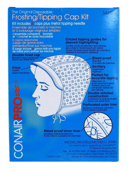 Conair Pro Frosting/Tipping Cap, 4 Count online at globaldelivered
