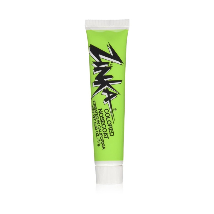 Zinka Colored Zinc Oxide Sunblock High Zinc Formula for Nose and Face Water Sweat Resistant Neon Green