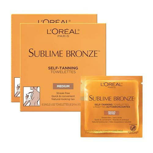 LOreal Paris Sublime Bronze Self Tanning Towelettes StreakFree Natural Looking Tan 6 ct