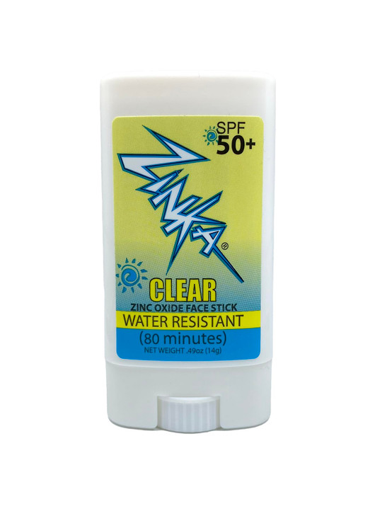Zinka Clear Zinc Oxide Sunscreen Stick SPF 50 TravelFriendly NonGreasy Broad Spectrum UV Face Shield for Sensitive Skin