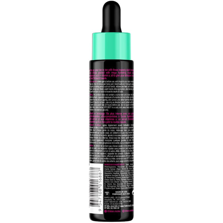 btan Darkest Self Tanning Drops for Face Body Pump Up the Tan to Ten Insanely Dark Gradual Sunless Tanner Bronzing Glow