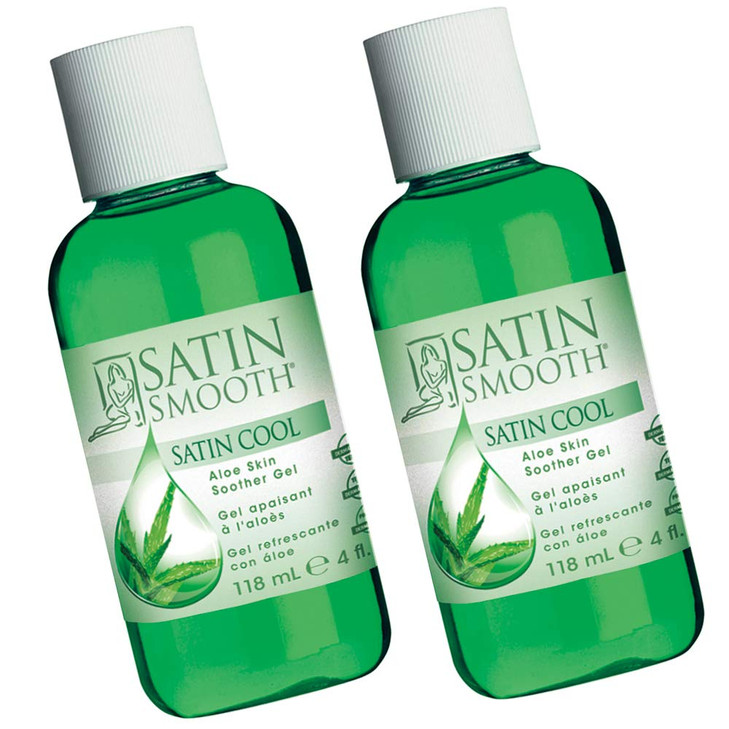 SATIN SMOOTH Satin Cool Aloe Vera Skin Soother Gel 4 fl oz 2Pack