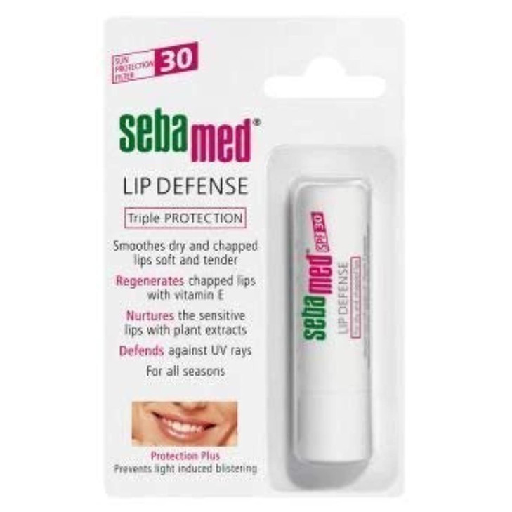 Sebamed Lip Defense SPF 30 moisturizing SPF to protect sensitive lips harmful UV rays